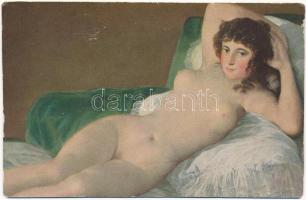 1921 Erotic nude lady art postcard. W.R.B. & Co. W. III. Galerie Wiener Künstler Nr. 120. (EM)