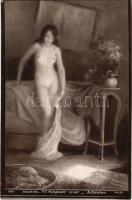 Aufstehen / Lever / Erotic nude lady art postcard. Salon 1911. J.K. 801. s: P. E. Mangeant