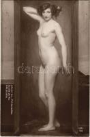 Aktstudie / Etude de Nu / Erotic nude lady art postcard. Salon 1911. J.K. 759. s: P. E. Cornillier