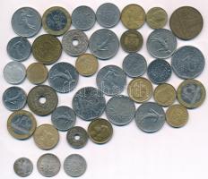 Franciaország 38db-os érmetétel, közte 1859. 20c Ag III. Napoleon (lyukasztott), 1898-1920. 50c Ag (2x) T:2- France 38pcs coin lot, within 1859. 20 Centimes Ag Napoleon III (holed), 1898-1920. 50 Centimes Ag (2x) C:VF