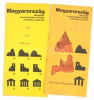 1977 Magyarország látogatható természetvédelmi területei, műemlékei, múzeumai, 2 db térkép