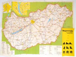 1977 Magyarország látogatható természetvédelmi területei, műemlékei, múzeumai, 2 db térkép