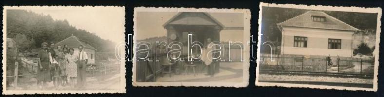 cca 1930 Erdély. 13 db fénykép és fotólap