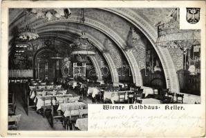 1914 Wien, Vienna, Bécs; Wiener Rathauskeller / restaurant, interior (Rb)