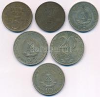 NDK 1969. 5M Ni-Br "20 éves az NDK" (2x) + 1971. 5M Cu-Ni "Brandenburgi kapu" + ...