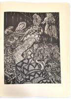 Dante Alighieri: La Divina Commedia. Kolozsvár, 1976, Dacia. Gy. Szabó Béla 20 db fametszetével illu...