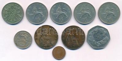 Nagy Britannia 10db-os vegyes érmetétel (10xklf) T:2- Great Britain 10pcs of mixed coin lot (10xdiff) C:VF