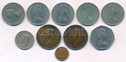 Nagy Britannia 10db-os vegyes érmetétel (10xklf) T:2-
Great Britain 10pcs of mixed coin lot (10xdif...