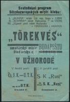 cca 1930-38 Törekvés-Uzhorod (Ungvár) labdarúgó mérkőzés, Középeurópai Bajnok csapatok pünkösdje két...