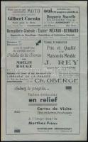1936.XI.28 F. C. Sochaux-F.-C- Kispest labdarúgó mérkőzés műsorfüzet, 8 p. Sok korabeli reklámmal, h...