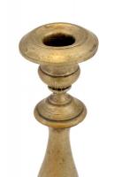 Jelzett alpakka gyertyatartó Abbazia kávéház. 23 cm Sérült