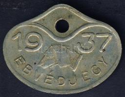 Budapest 1937. Ebvédjegy T:2