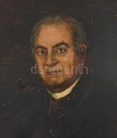 Benczúr jelzéssel: Portré. Olaj, fa, sérült, 80x60 cm