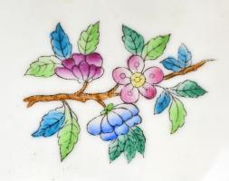 Herendi Viktória mintás hat személyes étkészlet leveses tál nélkül, kézzel festett, jelzett, kis kop...