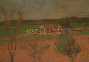 Kosztolányi-Kann Gyula (1868-1945): Dombos táj, olaj, vászon, jelzett (Kann Gyula), sérült (korábban...
