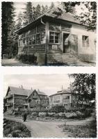 16 db MODERN magyar fekete-fehér képeslap, turistaházak / 16 modern Hungarian black and white postcards: tourist houses