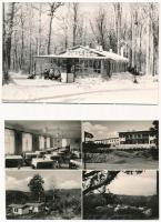 16 db MODERN magyar fekete-fehér képeslap, turistaházak / 16 modern Hungarian black and white postca...