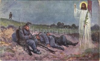 1915 WWI Austro-Hungarian K.u.K. military, soldiers, Jesus. A.F.W. IIII. 616. (EK)