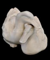 Herendi kacsa pár, máz nélkül, biszkvit porcelán, jelzett hibátlan, m: 6,5 cm