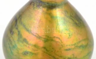 Zsolnay eozin mázas vázácska. Jelzett, hibátlan. 6 cm