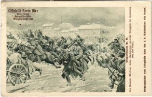 1915 Kriegsbildkarte Nr. 49. Die Russen flüchten beim Eindringen unserer Truppen in Kolomea aus der Stadt. Kriegshilfsbüro / WWI Austro-Hungarian K.u.K. and German military art postcard, Russian troops flee from Kolomyia s: Wintorowski (EK)