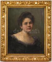 Glatter Ármin (1861-1931): Férj és felesége portréja (2 db mű). Olaj, vászon, jelzett, sérült. Dísze...