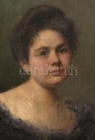 Glatter Ármin (1861-1931): Férj és felesége portréja (2 db mű). Olaj, vászon, jelzett, sérült. Dísze...