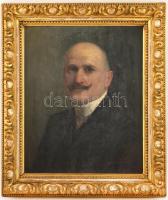 Glatter Ármin (1861-1931): Férj és felesége portréja (2 db mű). Olaj, vászon, jelzett, sérült. Dísze...