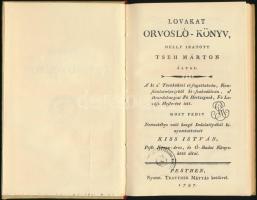 Tseh Márton: Lovakat orvosló-könyv. Bp.,1979, Mezőgazdasági. Kiadói kartonált papírkötés. 1797-es Tr...