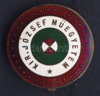 Cca Századeleje DN "Kir. József Műegyetem" zománcozott jelvény T:2