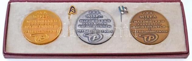 Lengyelország ~1963. "Plocki Nyílt Atlétikai Bajnokság / Z.K.S Wisła Płock" aranyozott Br,...