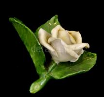 Herendi rózsa. Kézzel festett, jelzett (Herend Hungary 1941), hibátlan. 7,5x4,5 cm