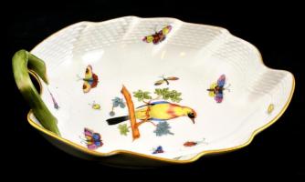 Herendi Rothschild mintás kínáló tálka. Kézzel festett, jelzett, hibátlan. 20x17 cm