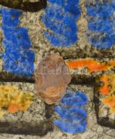 Holomcsik Márta?: Kaspó. Mázas kerámia. Jelzett, lepattanással m: 15 cm