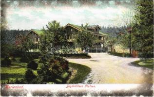 Mariánské Lázne, Marienbad; Jagdschloss Glatzen / hunting lodge, castle. L.W. i. K. 1905. 7067.