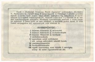 Budapest 1925. "Mentősorsjegy" 1/2 sorsjegy 10.000K értékben T:II