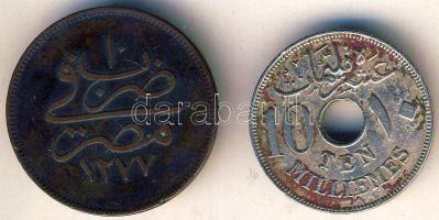 Egyiptom 1869. 10P Abdul Aziz T:2/3 + 1917. 10M T:3