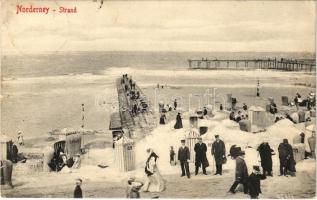 1908 Norderney, Strand / beach, seashore, bathers (EK)