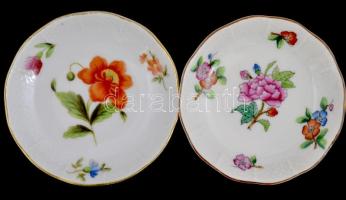 Herendi kis tálkák. 4 db. Kézzel festett, jelzett, hibátlanok. d: 7,5 cm