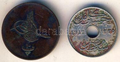 Egyiptom 1869. 10P Abdul Aziz T:2/3 + 1917. 10M T:3