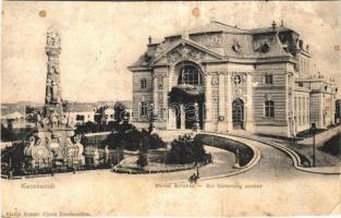 1903 Kecskemét, Városi színház, Szentháromság szobor (vágott / cut)