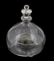 Fújt üveg légyfogó, csorbákkal, m: 18,5 cm