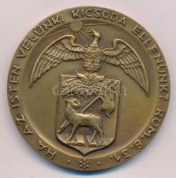 1955. "Budapesti Református Theologiai Akadémia 1855-1955" Br emlékérem (60mm) T:1-