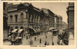 Palermo, Via Roma / street view, tram, cinema, shops. Serie I. N. 15.