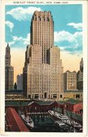 New York City, Barclay Vesey Building, harbor. Published by Manhattan Postcard Co. (EB)
