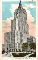 1928 New York City, New York Life Insurance Co., new home office building, automobiles. Published by Manhattan Postcard Co. (EK)