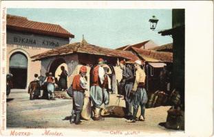 Mostar, Caffe Luft / street view, café, Bosnian folklore. Verlag Risto Prcovic 5849.