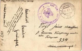 1917 Kolozsvár, Cluj; Osztrák-magyar katonák Mátyás király szobránál télen / WWI Austro-Hungarian K....