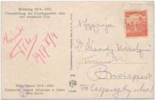 1917 Weltkrieg 1914-1916. Überschiffung der Verpflegsstaffel über den schwarzen Drin / Világháború 1...