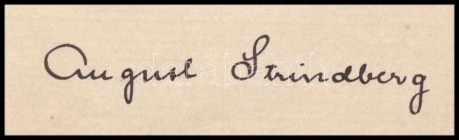 1890 Johann August Strindberg (1849-1912) svéd dráma-, regény- és elbeszélésíró autográf levele Gerő...